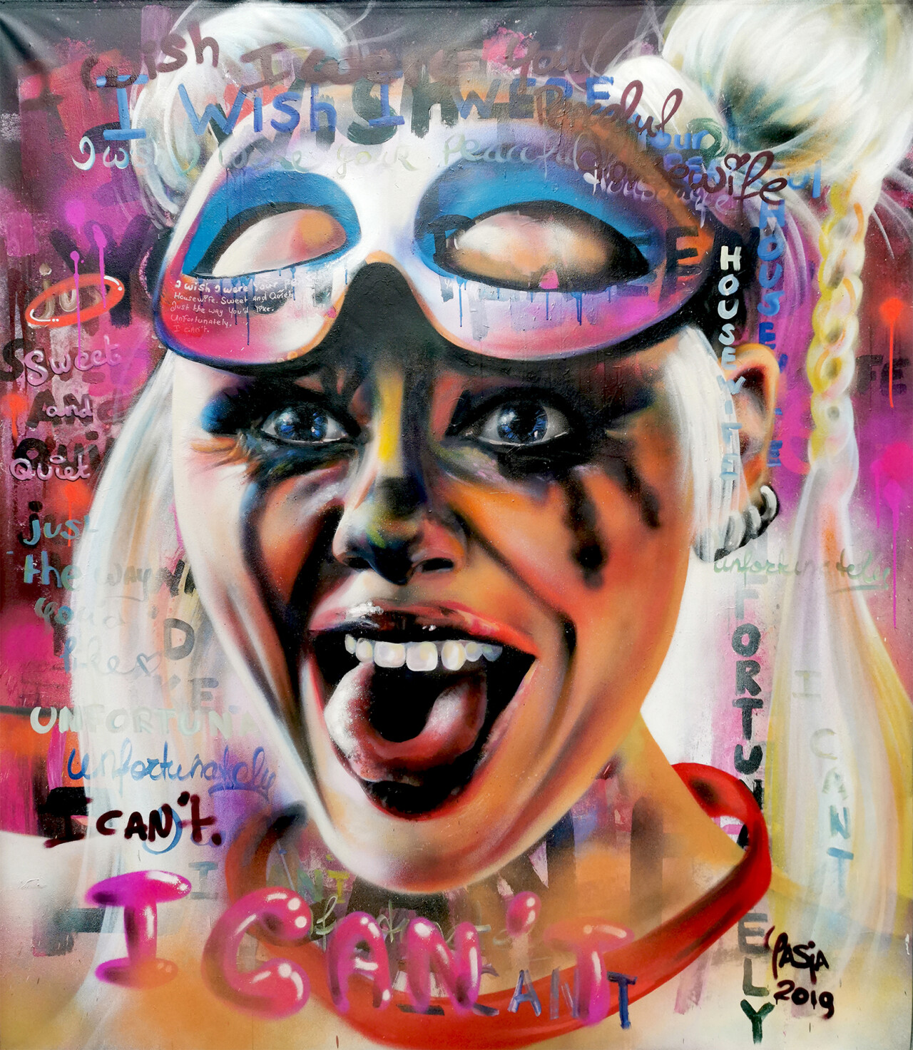 Peaceful Housewife 2019, 300 m x 300 m, mixed media op canvas