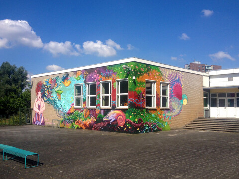 Yasja Ligtelijn   Murals   Beroepscollege Locatie Herle 2017